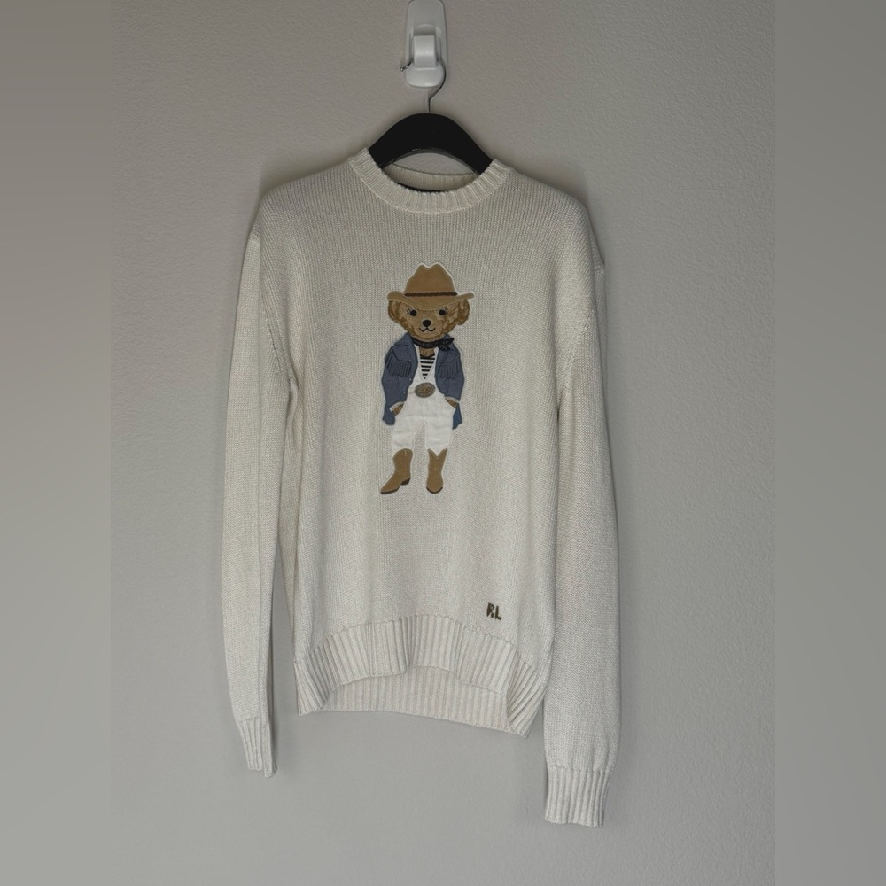 Ralph Lauren Collection Hamptons Spring Polo Bear Silk Sweater
